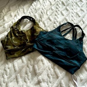 BuffBunny Camo Sports Bras in Green and Blue